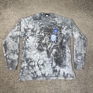 Vintage 4 SEASONS DESIGN INC Shirt Mens M Gray Long Sleeve Cyber Graphic